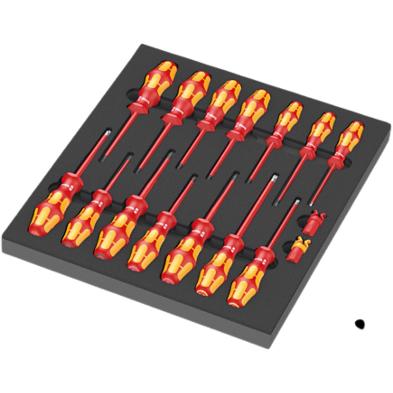 WERA 9711 Foam insert VDE screwdriver set 1, 16 pieces 05150102001