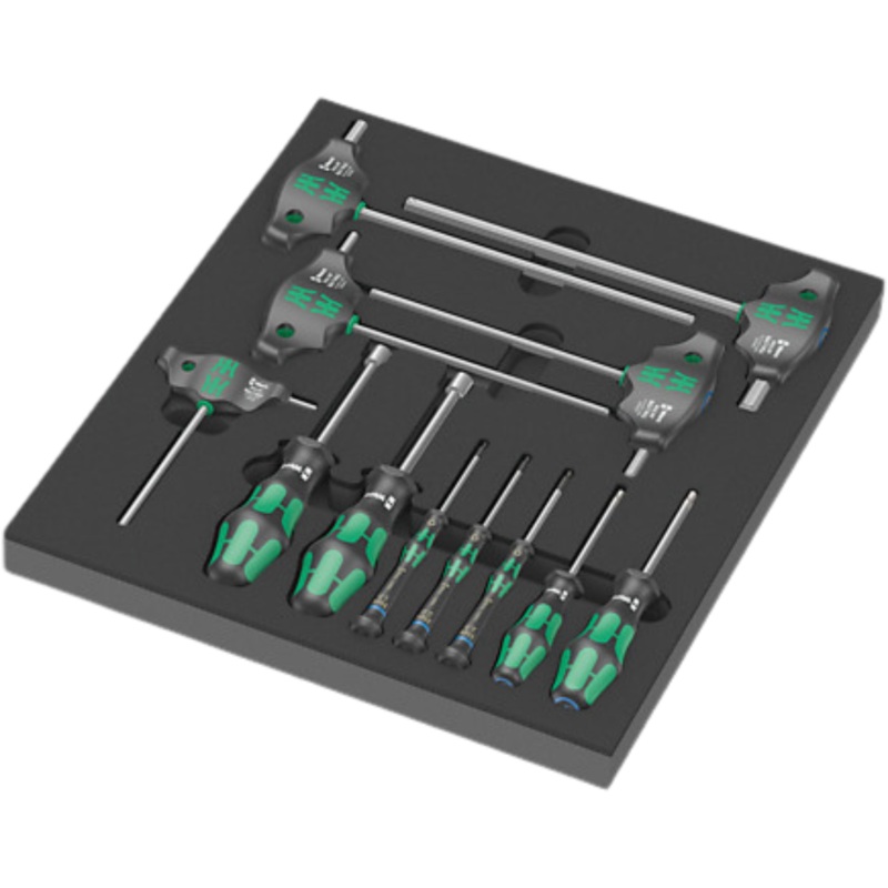 WERA 9713 Foam insert Hex screwdriver set 1, 12 pieces 05150104001
