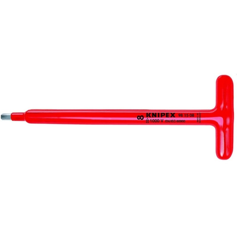 Knipex 1000V Insulated T-Handle for Hexagon Socket Screws, 10-1/4 in – KN 98 15 05