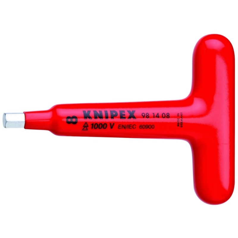 Knipex 1000V Insulated T-Handle for Hexagon Socket Screws, 5-1/2 in – KN 98 14 08