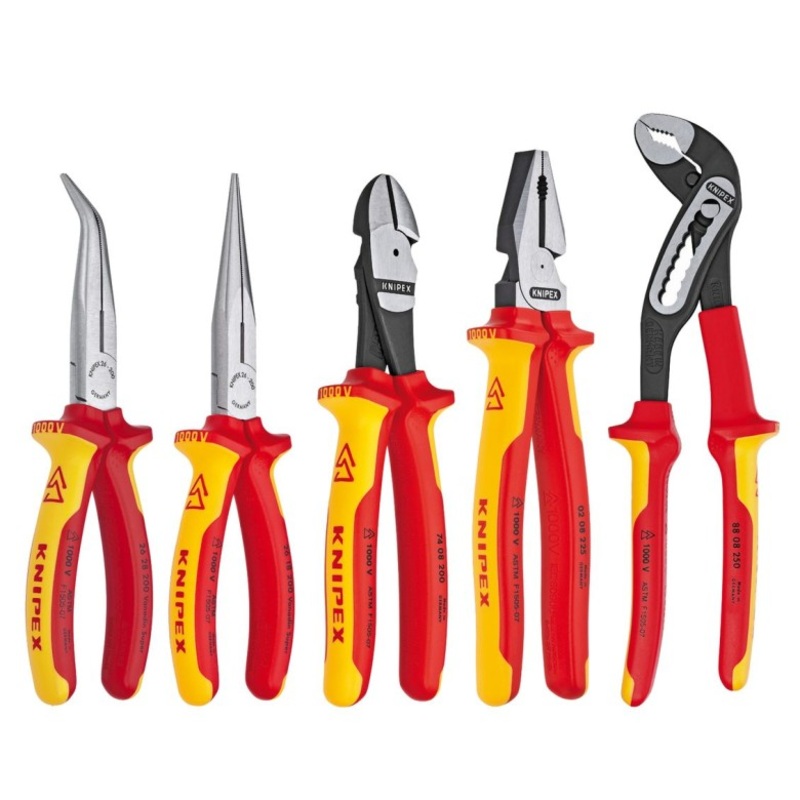Knipex Set of 5 1000V Insulated Plier – KN 9K 00 80 142 US