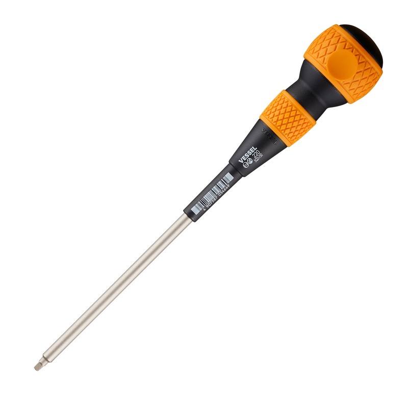 Vessel Tools Ball Grip Screwdriver, SQ2 x 150mm – VL 220SQ2150