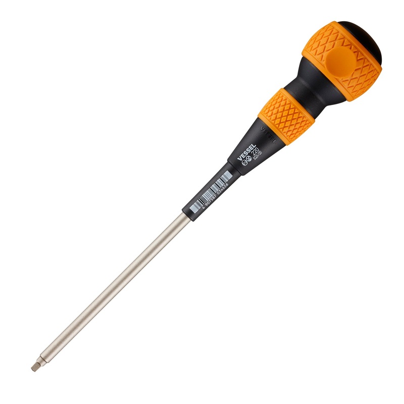 Vessel Tools Ball Grip Screwdriver, SQ3 x 150mm – VL 220SQ3150