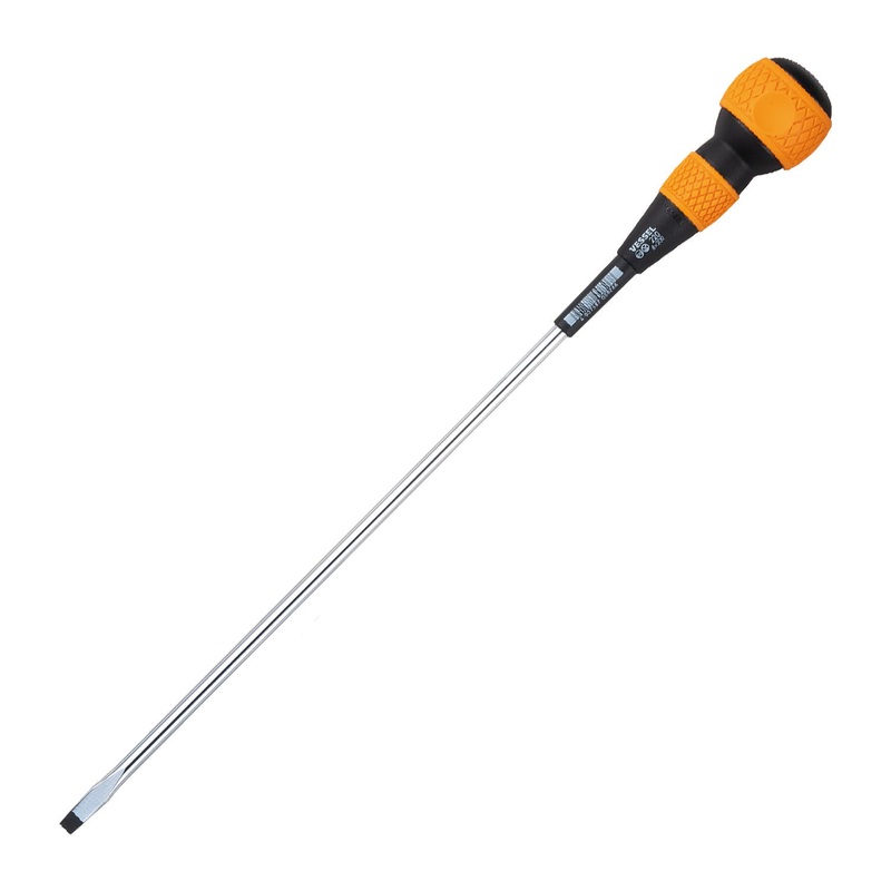Vessel Tools Ball Grip Slotted Screwdriver, 6 x 300mm – VL 220S6300