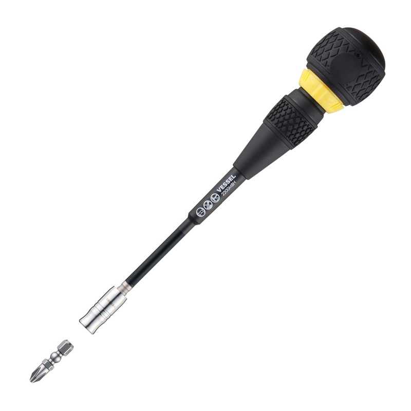 Vessel Tools Ball Ratchet Interchangeable Screwdriver, PH2 x 30mm – VL 2200MBH120