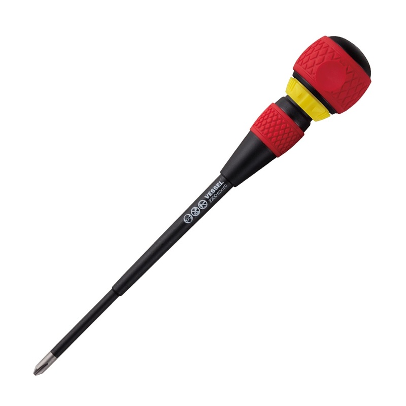 Vessel Tools Ball Ratchet Screwdriver, PH2 x 150mm – VL 2200P2150