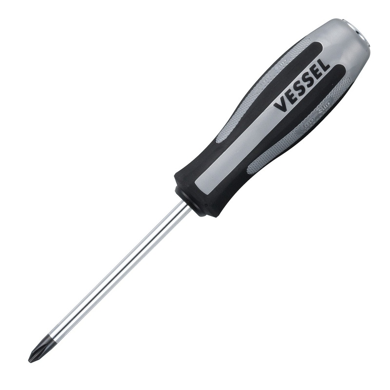 Vessel Tools Megadora Impacta Screwdriver, PH2 x 100mm – VL 980P2100