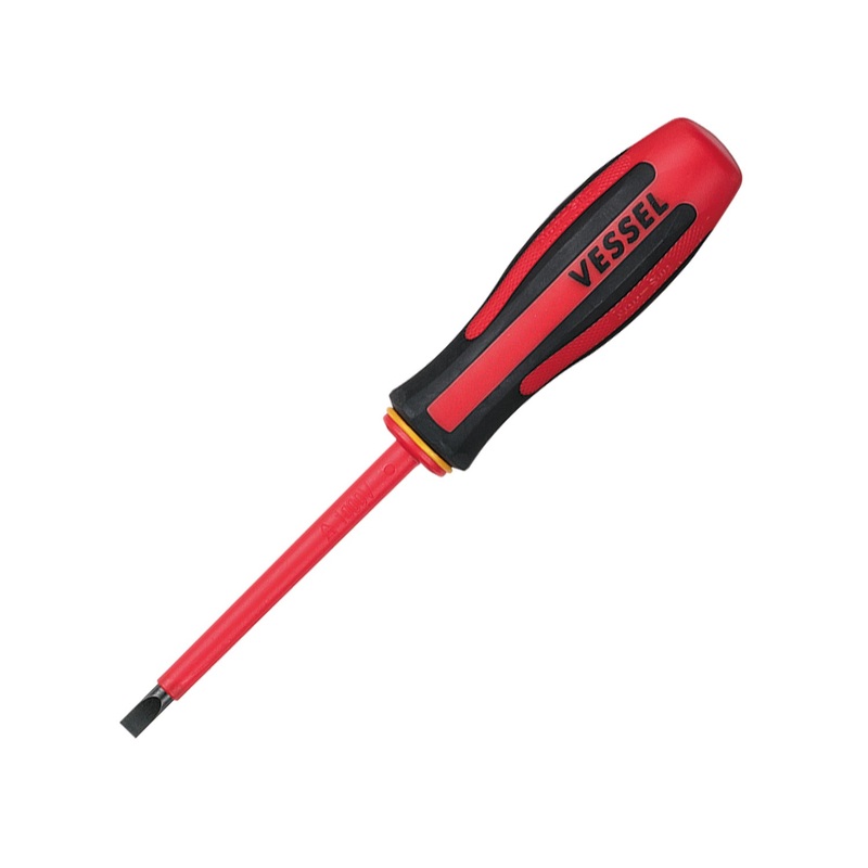Vessel Tools Megadora Insulated Slotted Screwdriver, 1.0 x 6 x 100mm – VL 960S6100