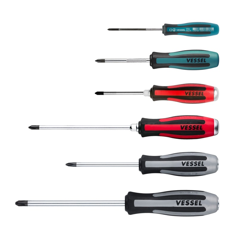 Vessel Tools Set of 6 Megadora Jisdrive Screwdriver – VL 9806JSPB