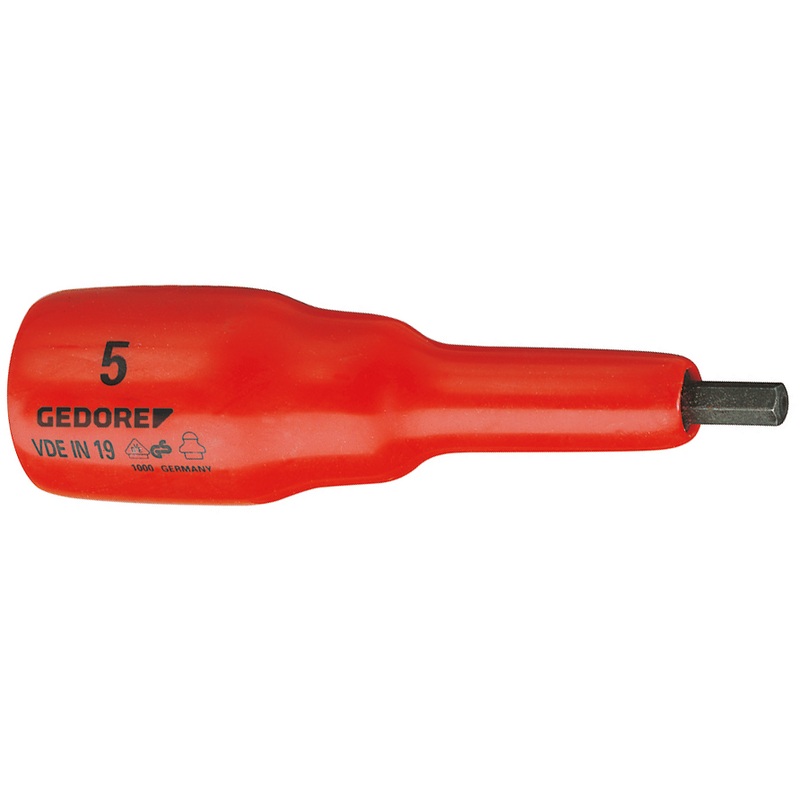 Gedore 1/2 in VDE Internal Hexagon Screwdriver Bit Socket, 6mm – GD 6124560