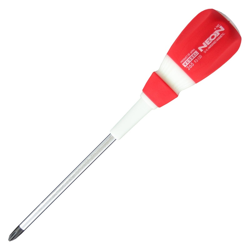 Vessel Tools Neon Screwdriver, PH2 x 150mm – VL 265P2150