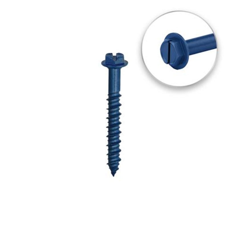 DuraDrive 1/4 in. x 3-1/4 in. Hex Head Slot Drive Concrete Screws (1,200 Per Box)
