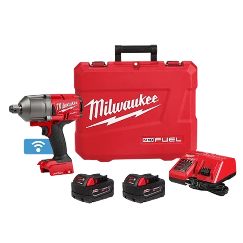 Milwaukee 2864-22R 3/4 in 1100 ft/lb (Fastening) 1500 ft/lb (Nut Bursting) 2400 ipm Cordless Impact Wrench with Friction Ring Kit