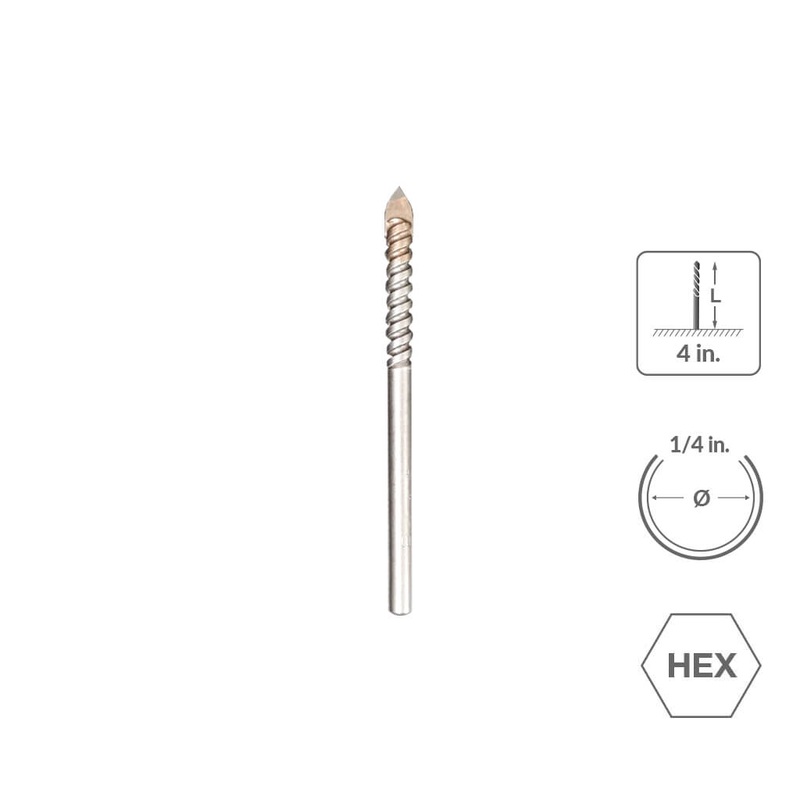 SaberCut 1/4 in 4 in 4-Cutter Drill Bit