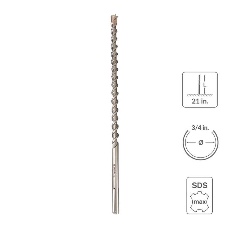 Sabercut 3/4 in. x 21 in. Carbide Tipped 6-Cutter Concrete & Rebar Drill Bit