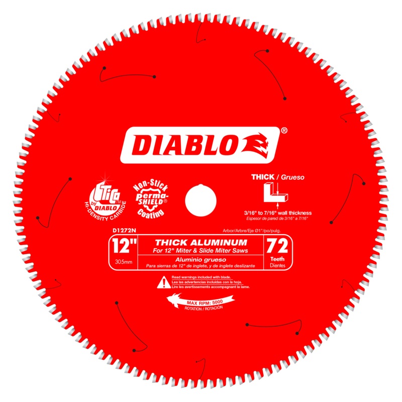 Diablo Tools D1272N 12 in 5/8 in 5000 rpm Saw Blade