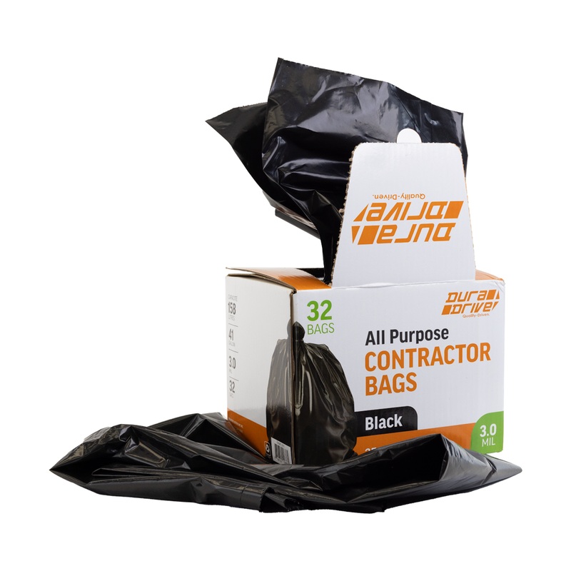 DuraDrive 158 L 3.0 mil Black Garbage Bag (32 Pack)