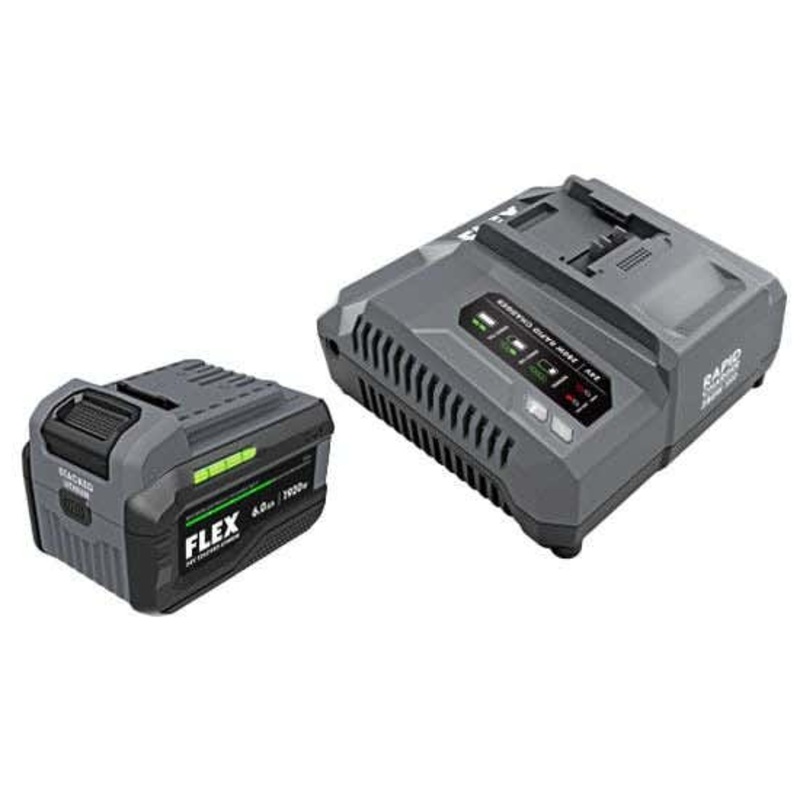 Flex FX0421-1H 24V Stacked Lithium Starter Kit (1 x 6.0 Ah & 1 Rapid Charger)
