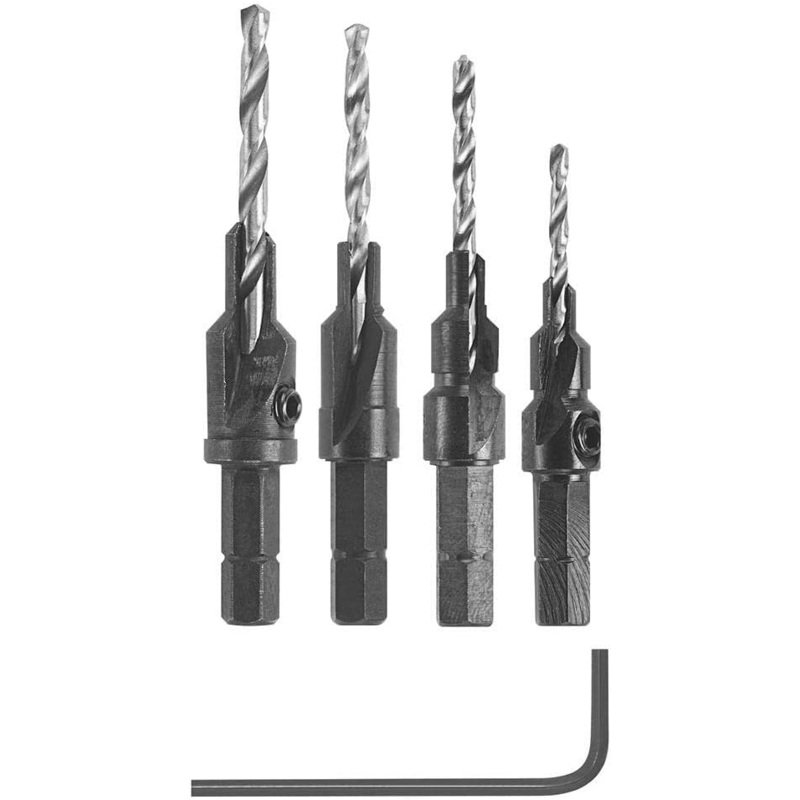 Robert Bosch Tool Corporation BOSCH SP515 #6 – #12 Hexagonal Shank 5-Piece Assorted Screw Pilot Bit