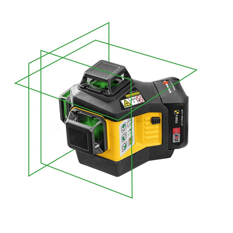 Stabila LAX 600 G Battery 130 ft 3 Lines Self-Levelling Box Beam Cordless Multi-Line Laser