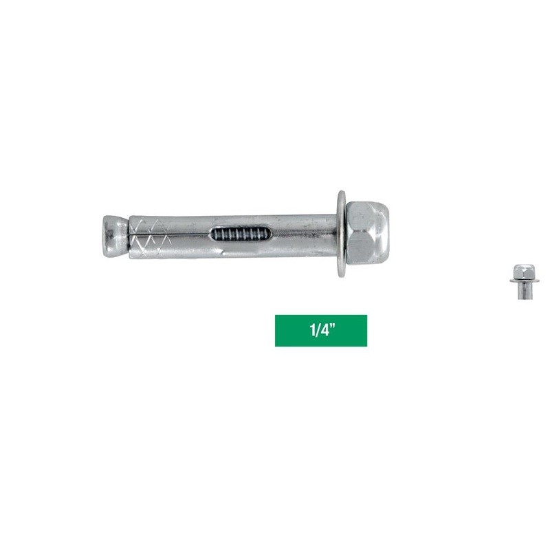 DuraDrive 1/4 in 2-1/4 in Steel Sleeve Anchor – 100/Pack