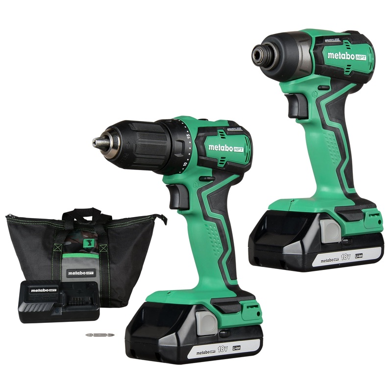 Metabo HPT KC18DDXM 18V Driver Drill/Impact Driver Combo Kit (2 x 1.5 Ah)