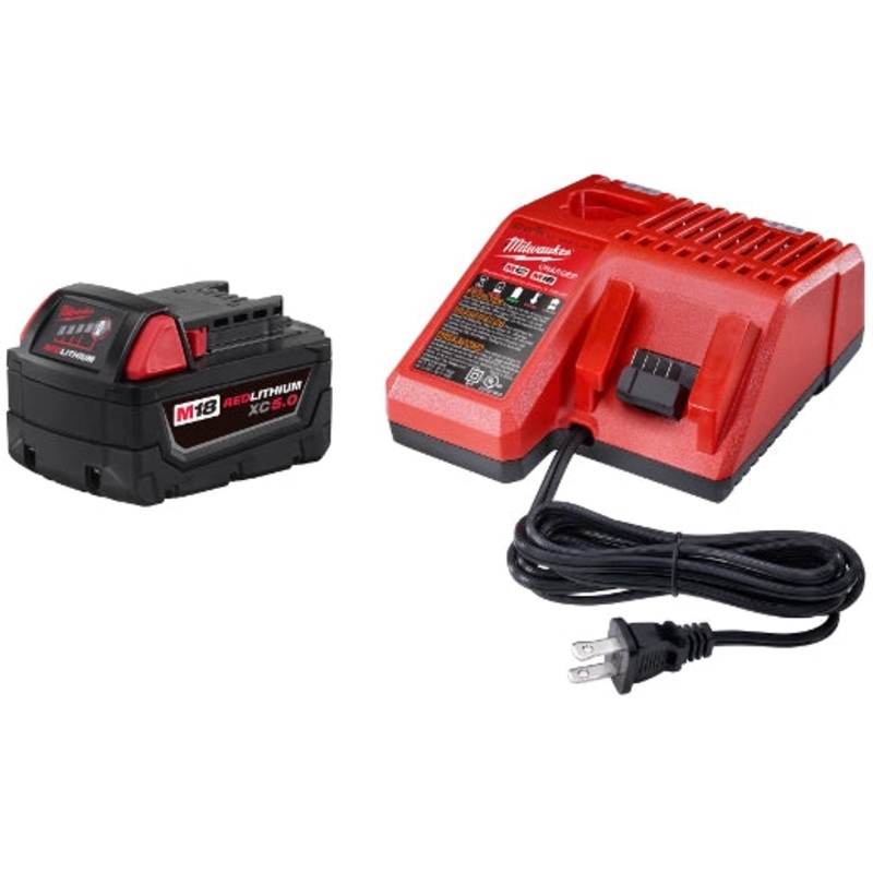 Milwaukee 48-59-1850 M18 M18 REDLITHIUM 5 Ah 18 V Starter Kit