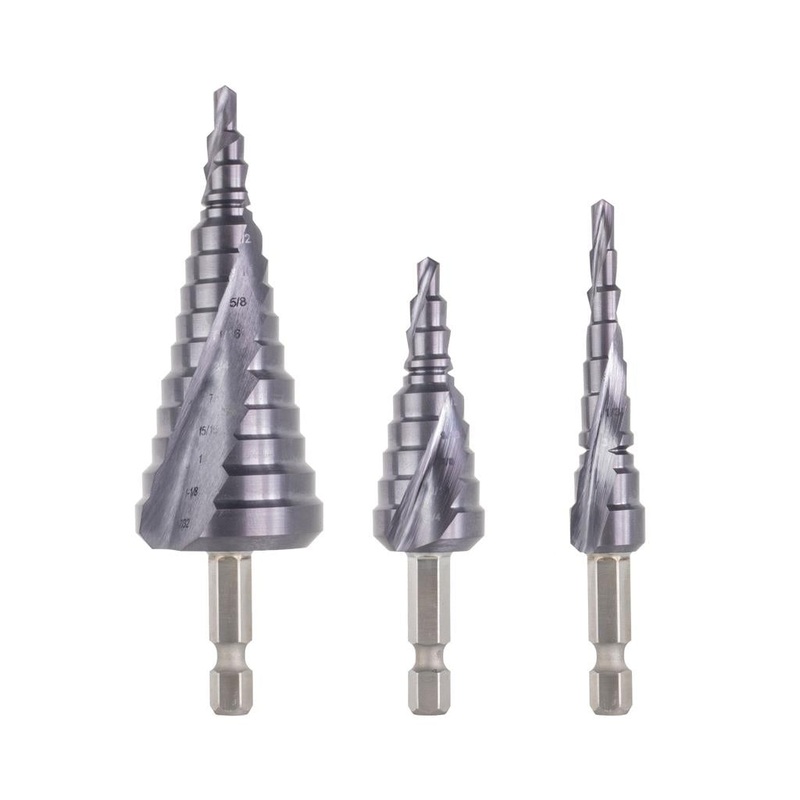 SaberCut Cobalt Step Drill Bit Set (3-Pieces)
