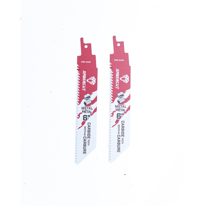 Sabercut Red Label 6 in. Thick Metal Carbide Reciprocating Saw Blade (2-Pack)