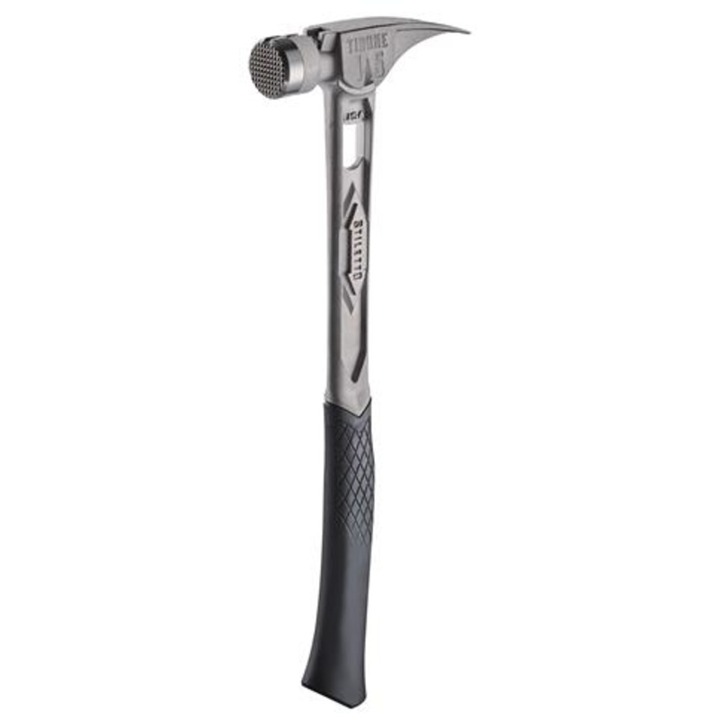 Stiletto TIB15MC 15 oz Milled Face Curved Handle Titanium Hammer