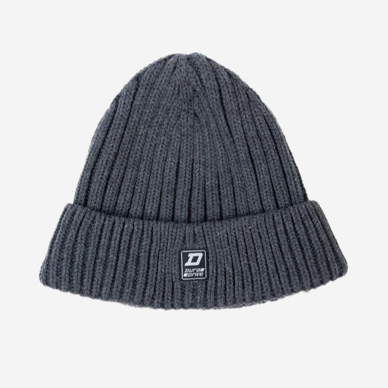 DuraDrive Ribbed Beanie|Black|Charcoal