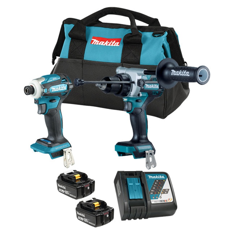 Makita DLX2455TX4 18V 2-Tool Combo Kit (2 x 5.0 Ah)
