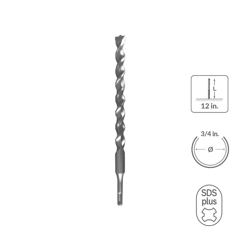 SaberCut 3/4 in 12 in Carbide Tipped 2-Cutter Drill Bit