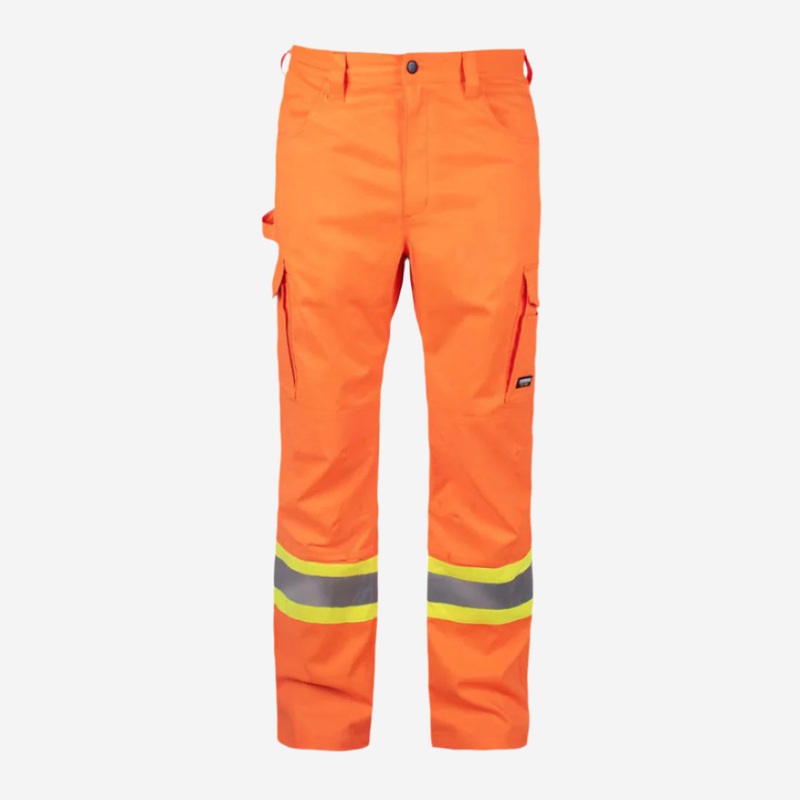 Terra 11-6618 Men’s 30 in High-Visibility Orange Stretch Cargo Pant