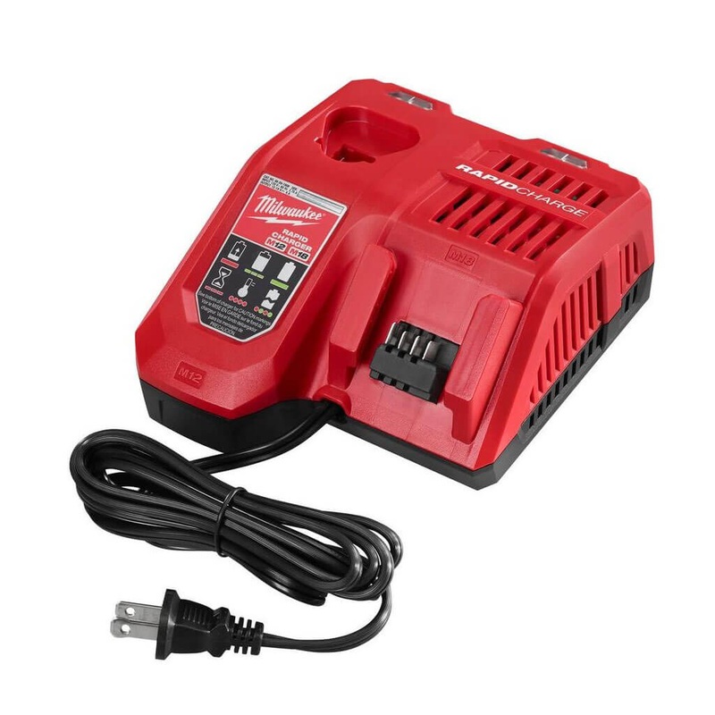 Milwaukee 48-59-1808 12-Volt/18-Volt M12/M18 REDLITHIUM Lithium-Ion Multi-Voltage Rapid Battery Char
