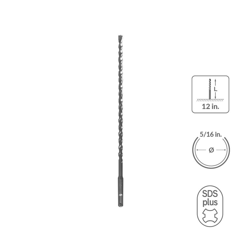 SaberCut 5/16 in 12 in Carbide Tipped 2-Cutter Drill Bit