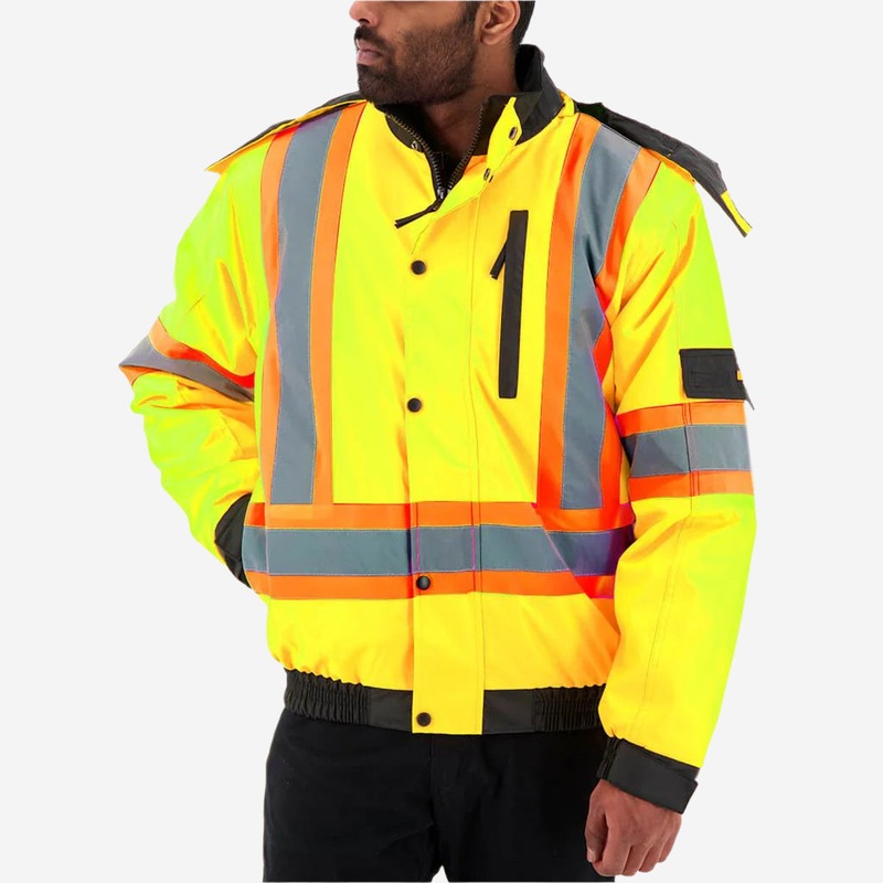 DuraDrive Basic 6-in-1 Yellow Hi-Vis Insulated Safety Traffic Winter Jacket