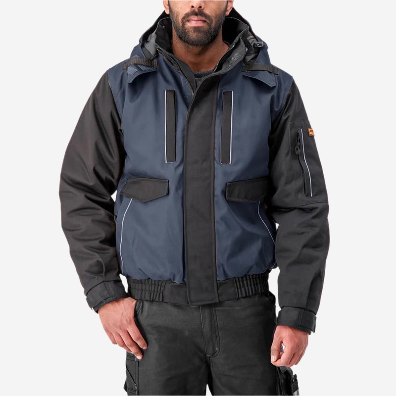 DuraDrive Tradesman Two Tone Hooded Jacket Navy-Black