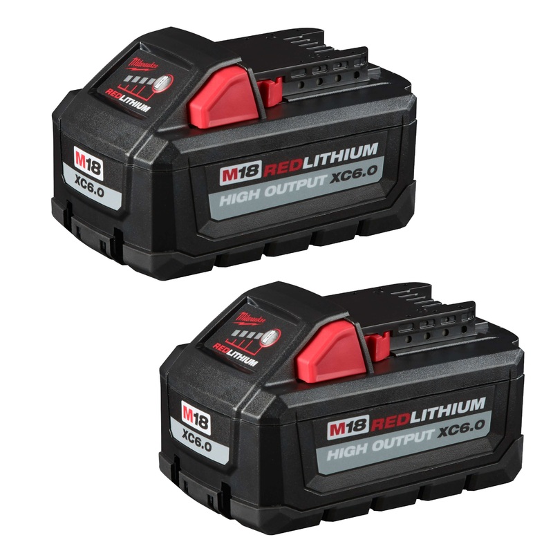 Milwaukee 48-11-1862 M18 Red Lithium Battery XC6.0AH 2-Pack