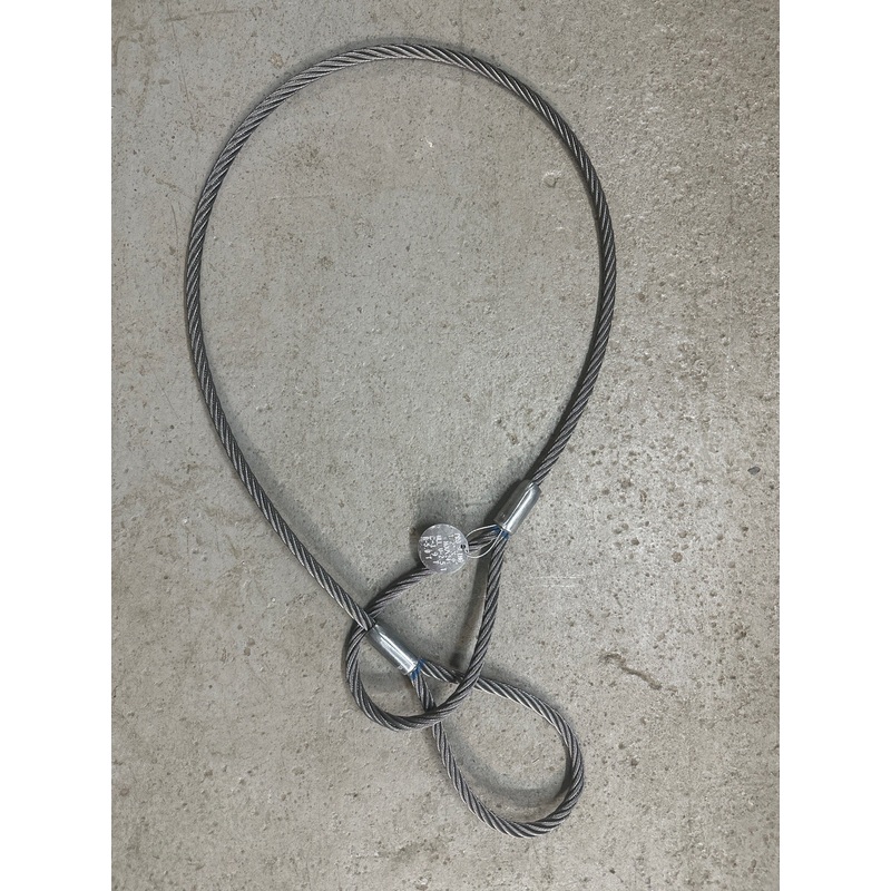 WIRE ROPE SLING  x 6 C/W STANDARD EYES CHOKER