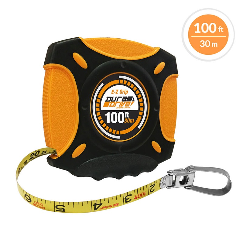 DuraDrive 100 ft. / 30m Steel Blade Open Reel Long Tape Measure