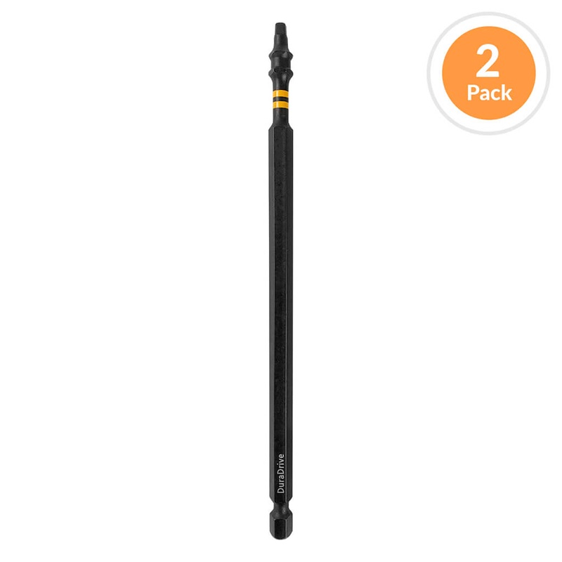 DuraDrive #2 x 6 in. Square Head Impact Driver Bit (2-Pack)