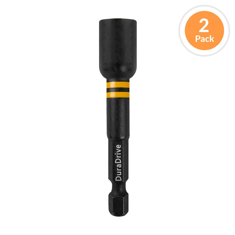 DuraDrive 5/16 in. x 2-9/16 in. Magnetic Impact Nut Setter / Driver (2-Pack)