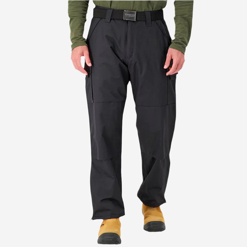 DuraDrive Men’s Black Fleece Lined Double Knee Utility Work Pants
