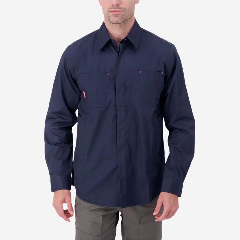 DuraDrive Men’s VOLT RED LABEL Twill Long Sleeve Work Shirt