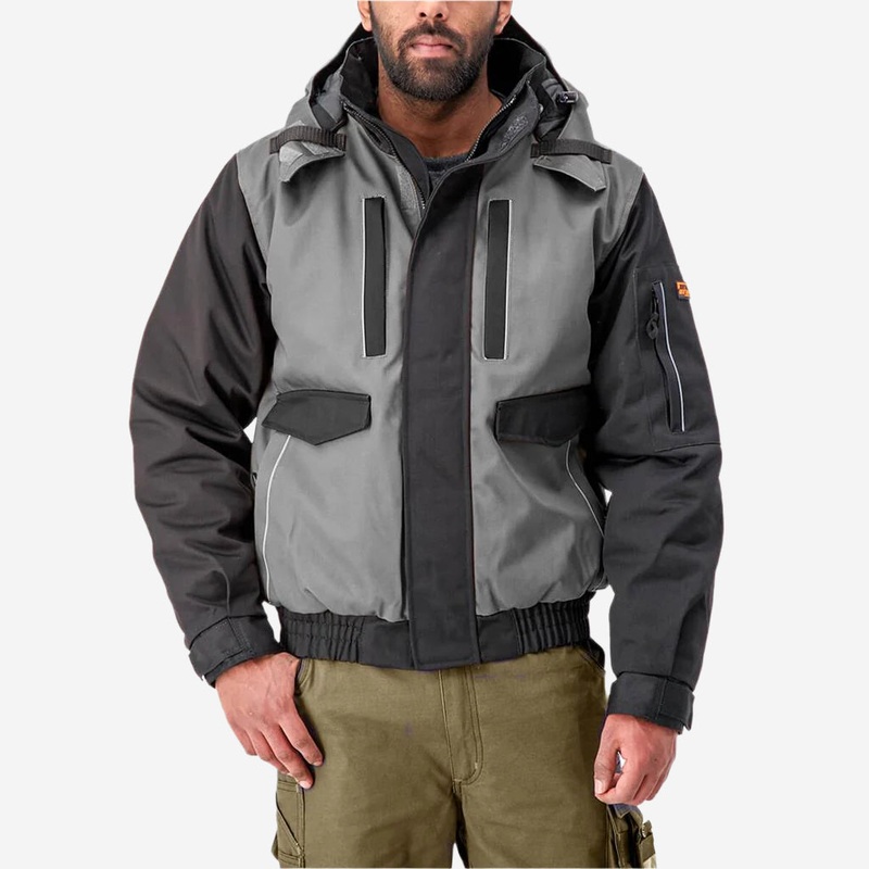 DuraDrive Tradesman Two Tone Hooded Jacket Grey