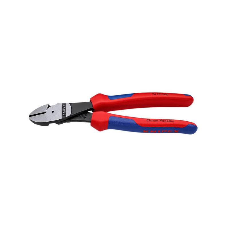 Knipex 74 22 200 8 in. High Leverage 12 Angled Diagonal Cutters