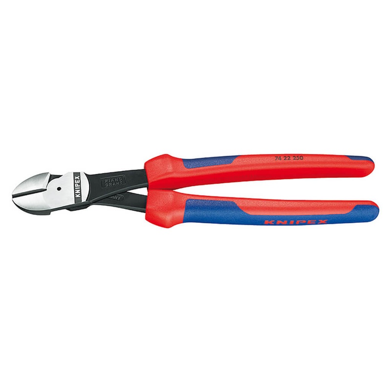 Knipex 74 22 250 10 in. High Leverage 12 Angled Diagonal Cutters