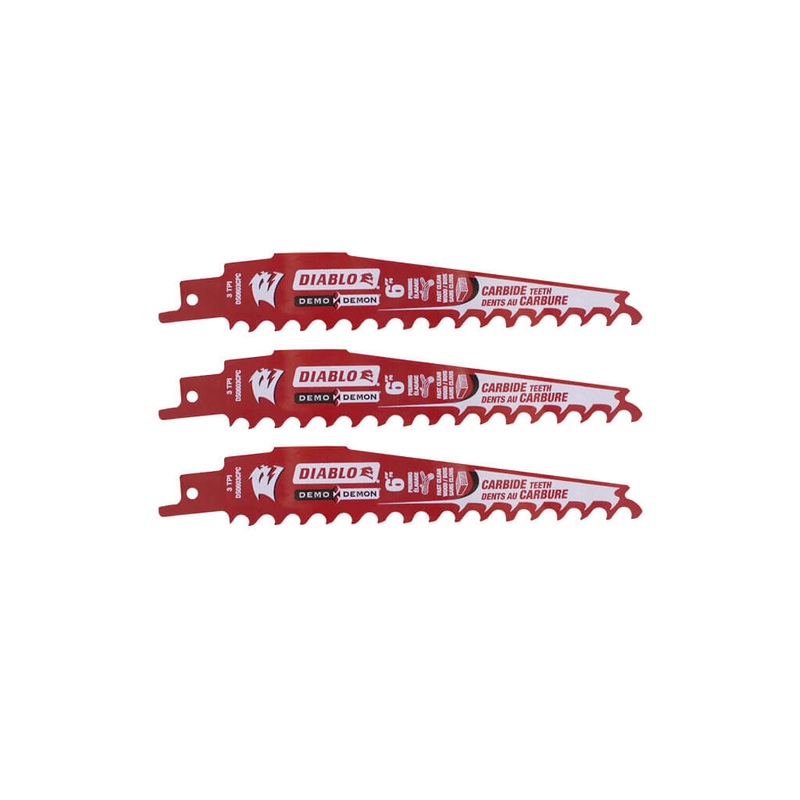 Freud Diablo DS0603CP3 Demo Demon 6 in. 3-TPI Carbide-Tipped Pruning and Clean Wood Cutting Reciproc