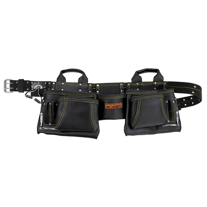 Bossa 12-Pocket Top Grain Leather Carpenters Apron